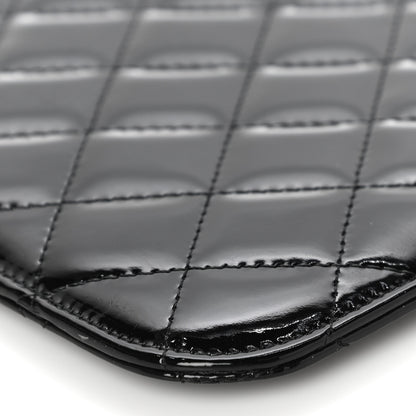 Chanel Patent Quilted iPad Case Black 11 of 12