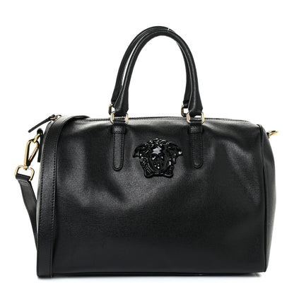 Versace Saffiano Calfskin Palazzo Duffle Bag Black 1 of 15