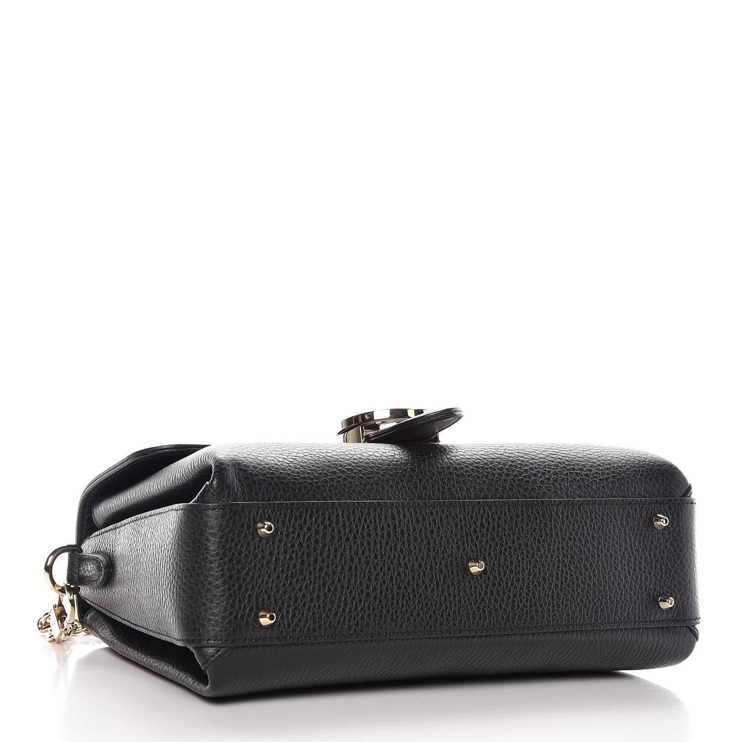 Gucci Dollar Calfskin Interlocking G Top Handle Shoulder Bag Black 4 of 7