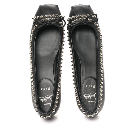 Christian Louboutin Nappa Mamadrague Spike Flats 38.5 Black 2 of 10