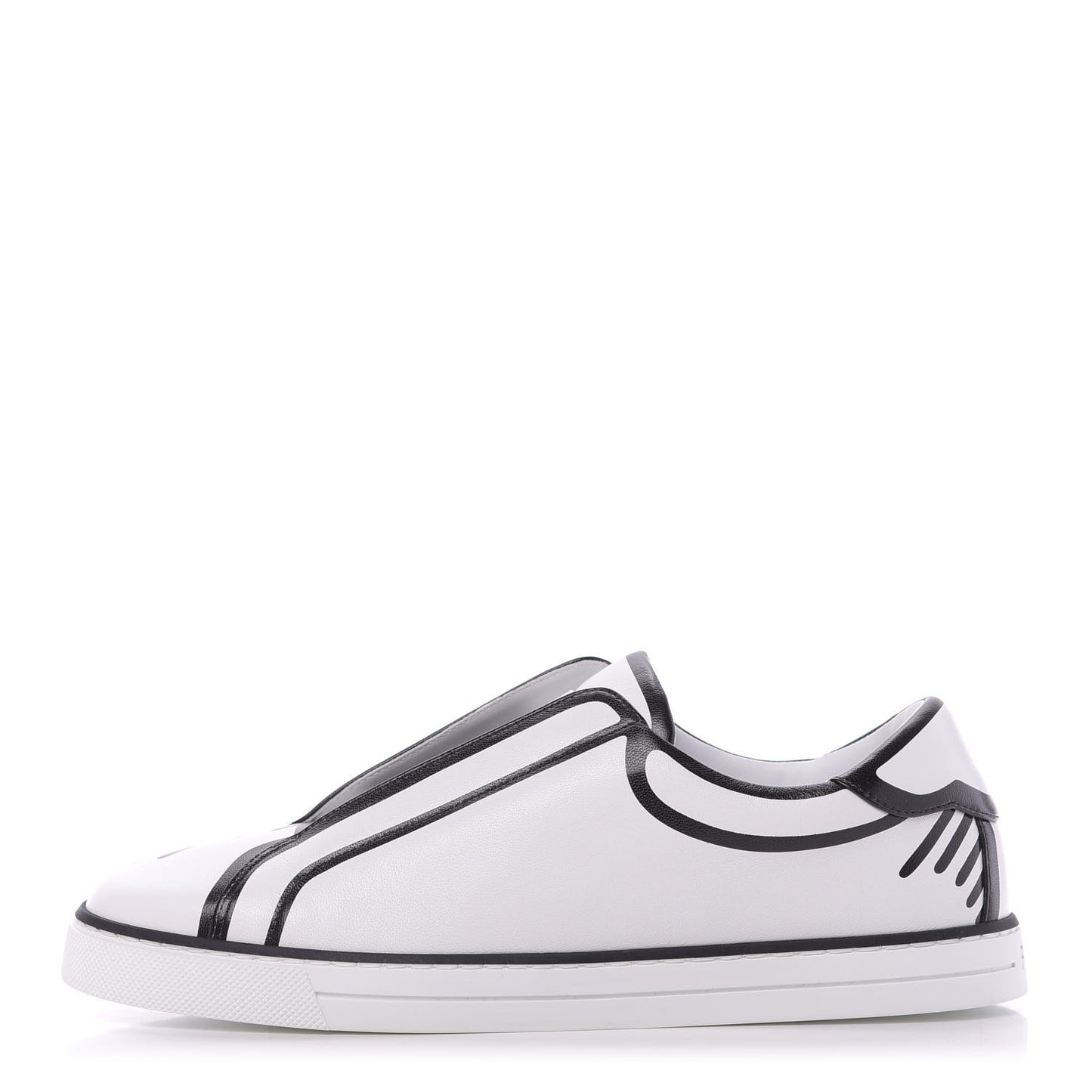 X JOSHUA VIDES Nappa Rockoclick Slip On Sneakers 37.5 Snow White Black