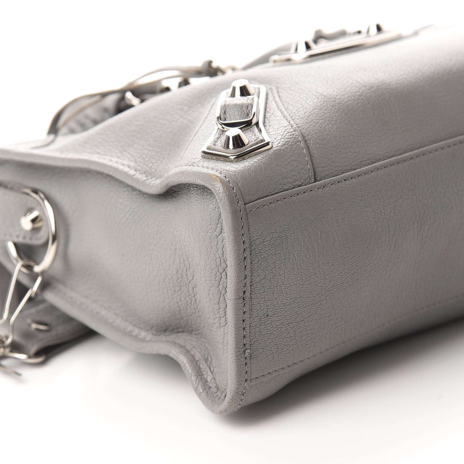 Balenciaga Chevre Silver Metallic Edge S City Gris Haussmannien 6 of 10