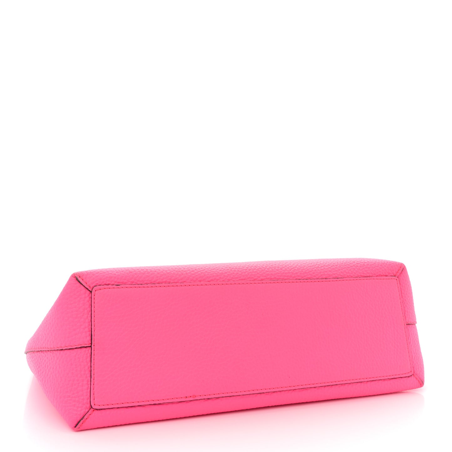 Grainy Calfskin Remington Tote Neon Pink