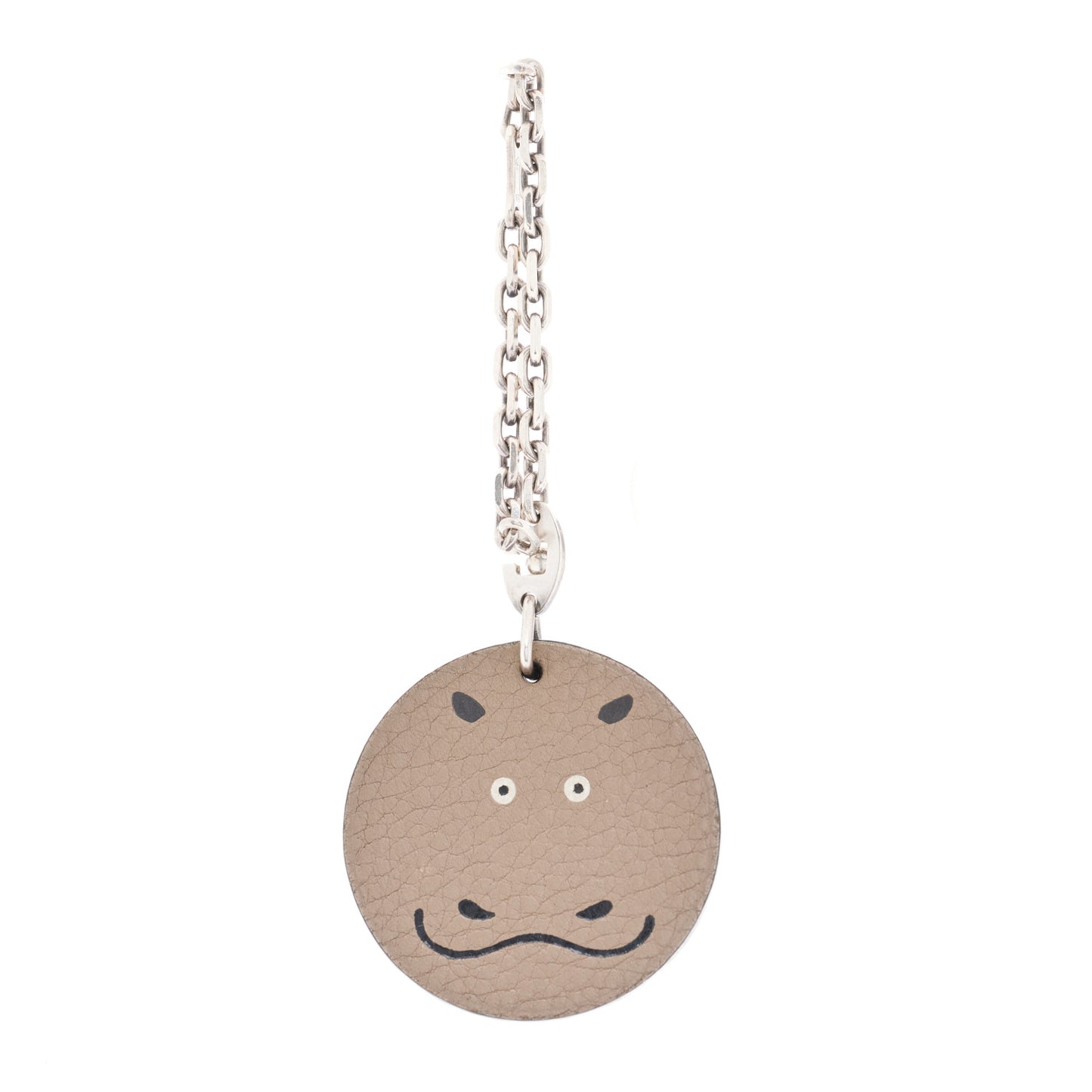 Togo Hippo Key Chain Bag Charm Gris Tourterelle
