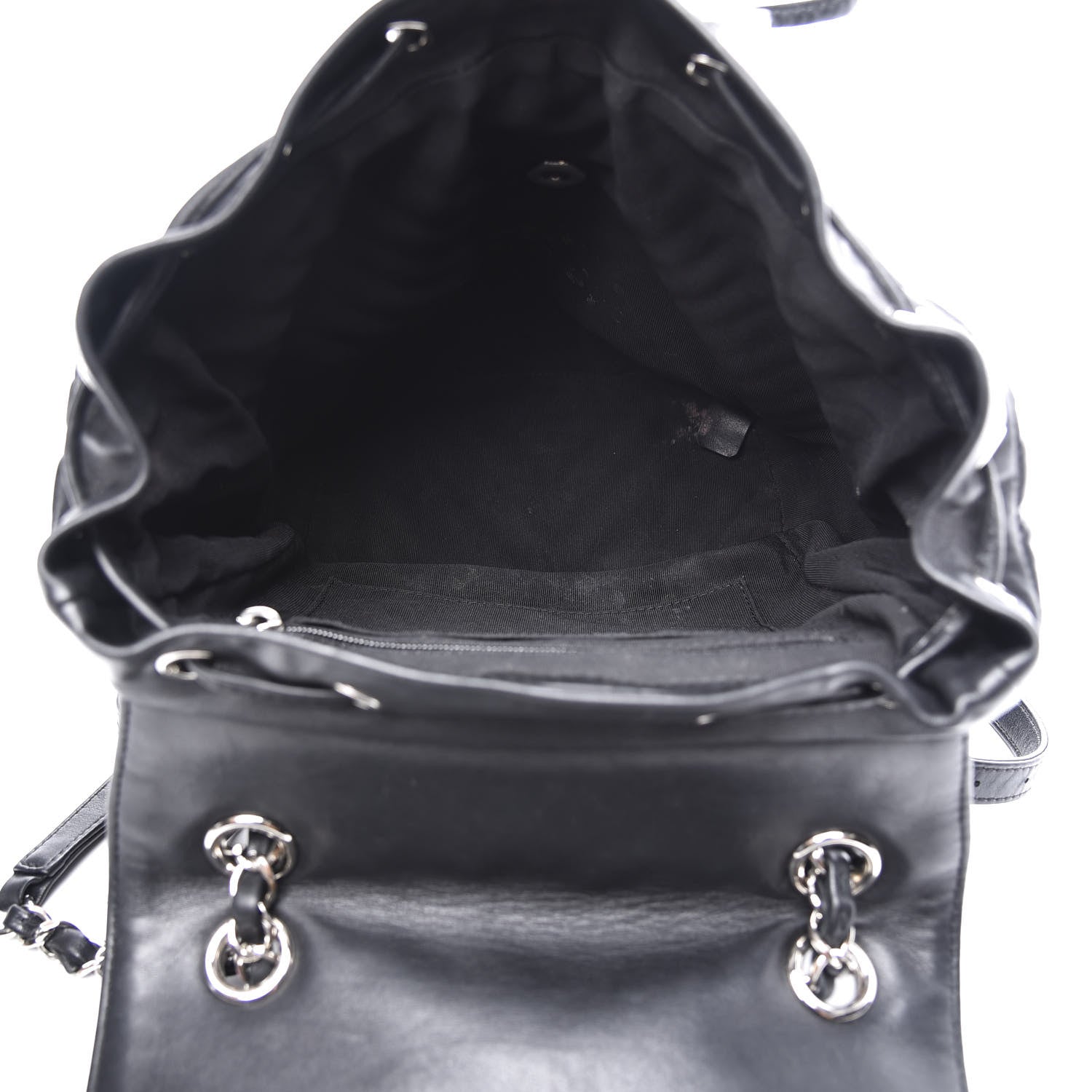 Chanel Calfskin Chevron Quilted Small Urban Spirit Backpack Black 4 of 11