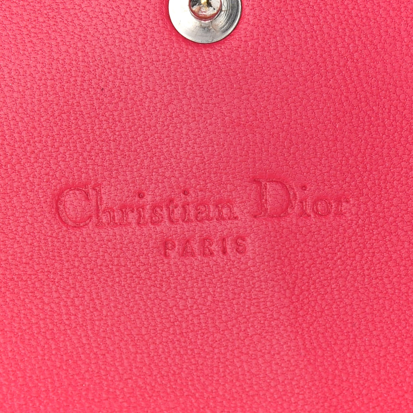 Lambskin Cannage Lady Dior Rendezvous Wallet On Chain Fuchsia