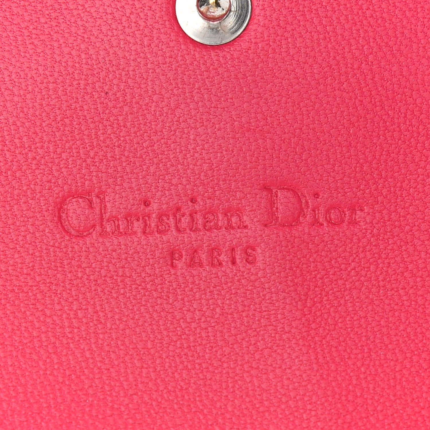 Christian Dior Lambskin Cannage Lady Dior Rendezvous Wallet On Chain Fuchsia 6 of 10