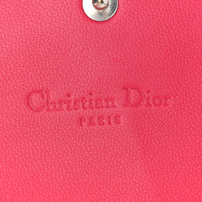 Christian Dior Lambskin Cannage Lady Dior Rendezvous Wallet On Chain Fuchsia 6 of 10