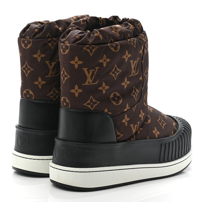 Louis Vuitton Monogram Polar Flat Half Boots 38 Black 4 of 8