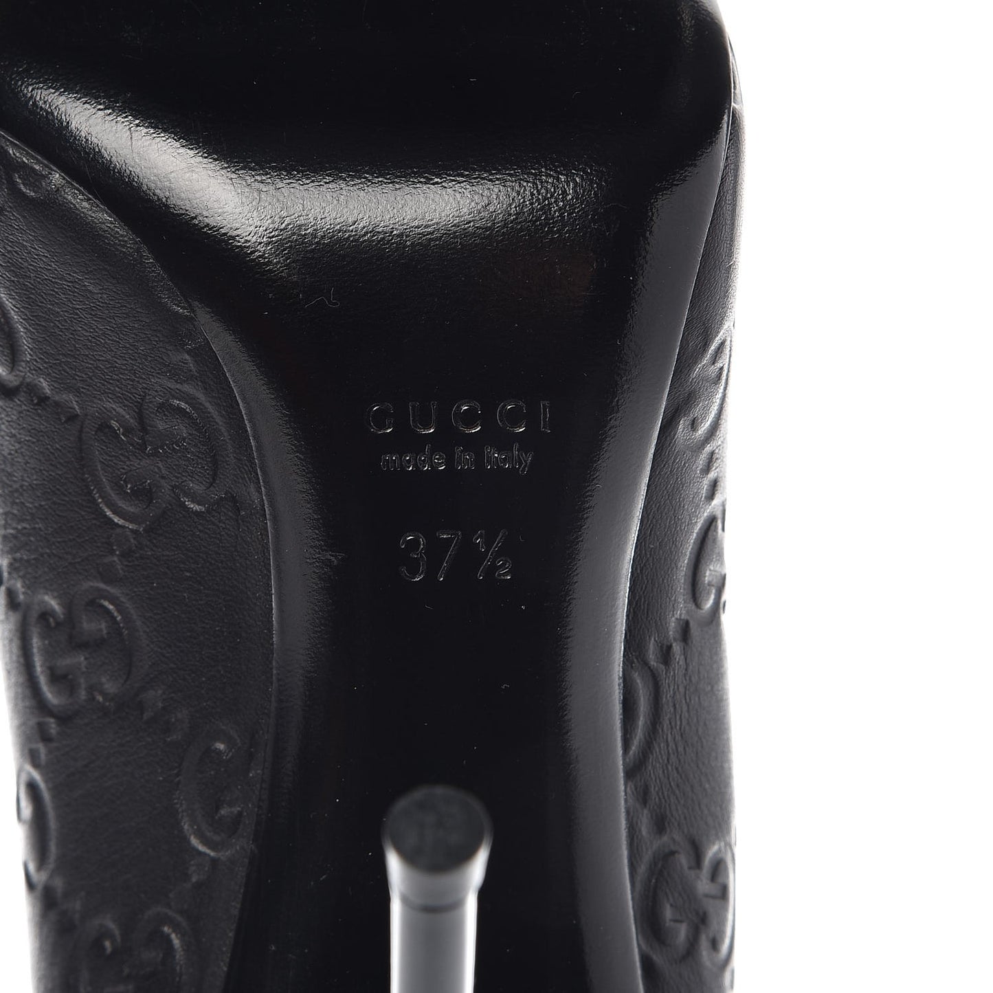 Guccissima Peep Toe Pumps 37.5 Black
