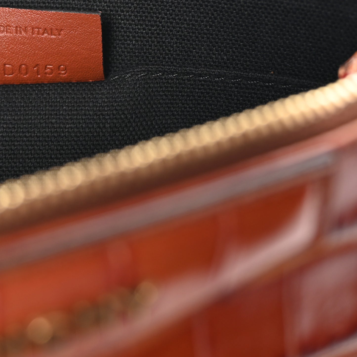 Calfskin Crocodile Embossed Medium Antigona Pouch Cognac