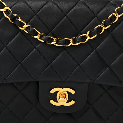 Chanel Lambskin Quilted Medium Double Flap Black 7 of 9