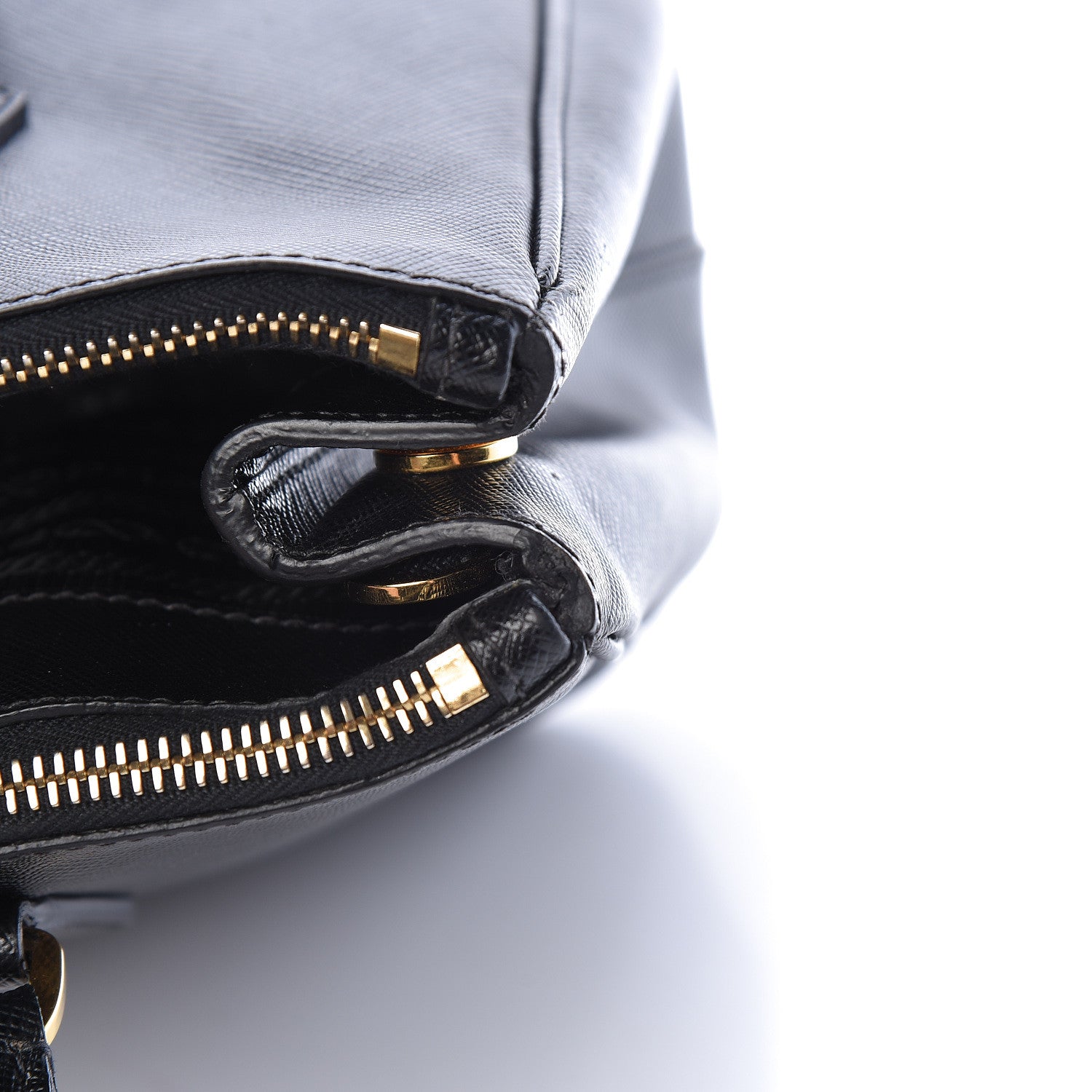 Prada Saffiano Small Galleria Double Zip Tote Black 12 of 20