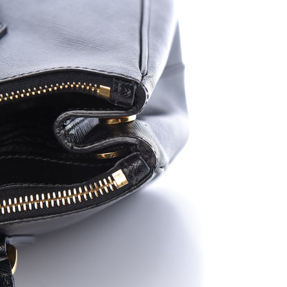 Prada Saffiano Small Galleria Double Zip Tote Black 12 of 20
