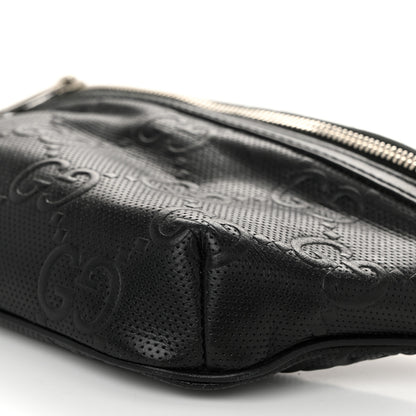 Gucci Calfskin GG Tennis Embossed Belt Bag Black 10 of 10