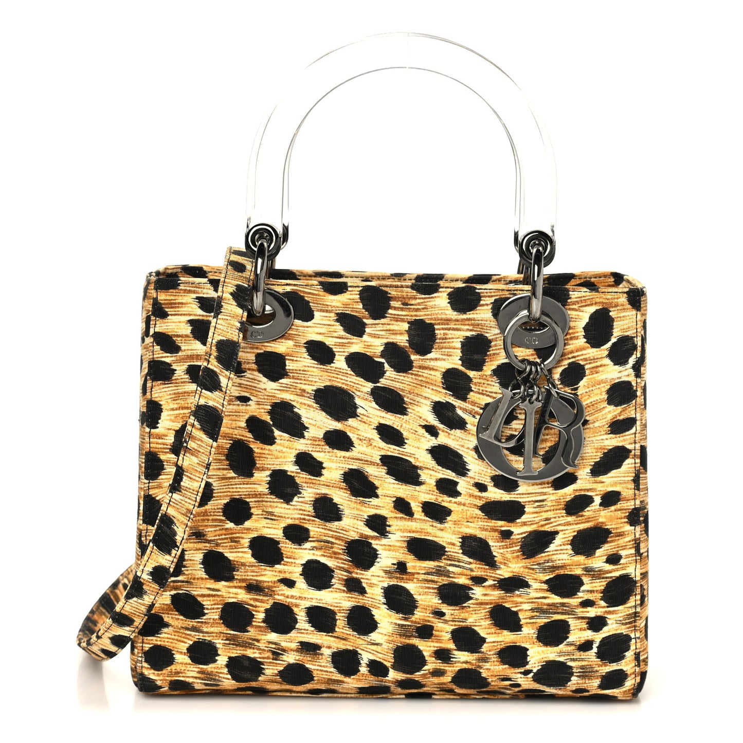 Canvas Leopard Print Medium Lady Dior