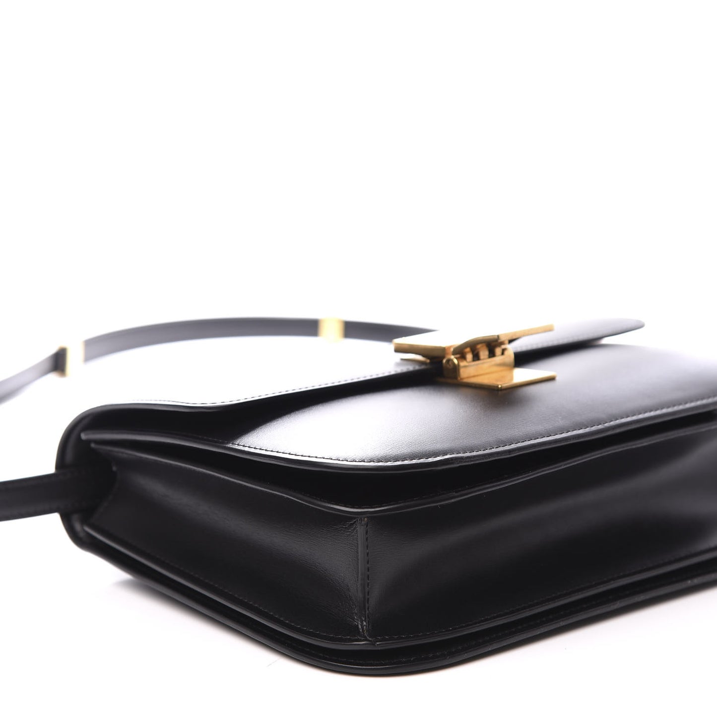 Box Calfskin Medium Classic Box Flap Bag Black