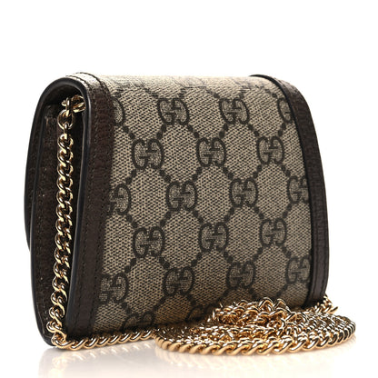 Gucci GG Supreme Monogram Textured Dollar Calfskin Medium Blondie Chain Wallet Beige Ebony New Acero 3 of 10