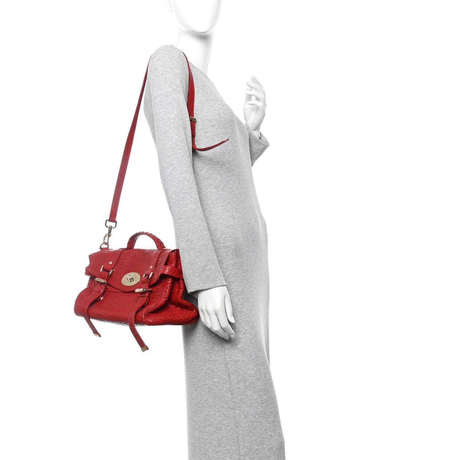 Mulberry Shrunken Calfskin Medium Alexa Red 3 of 16