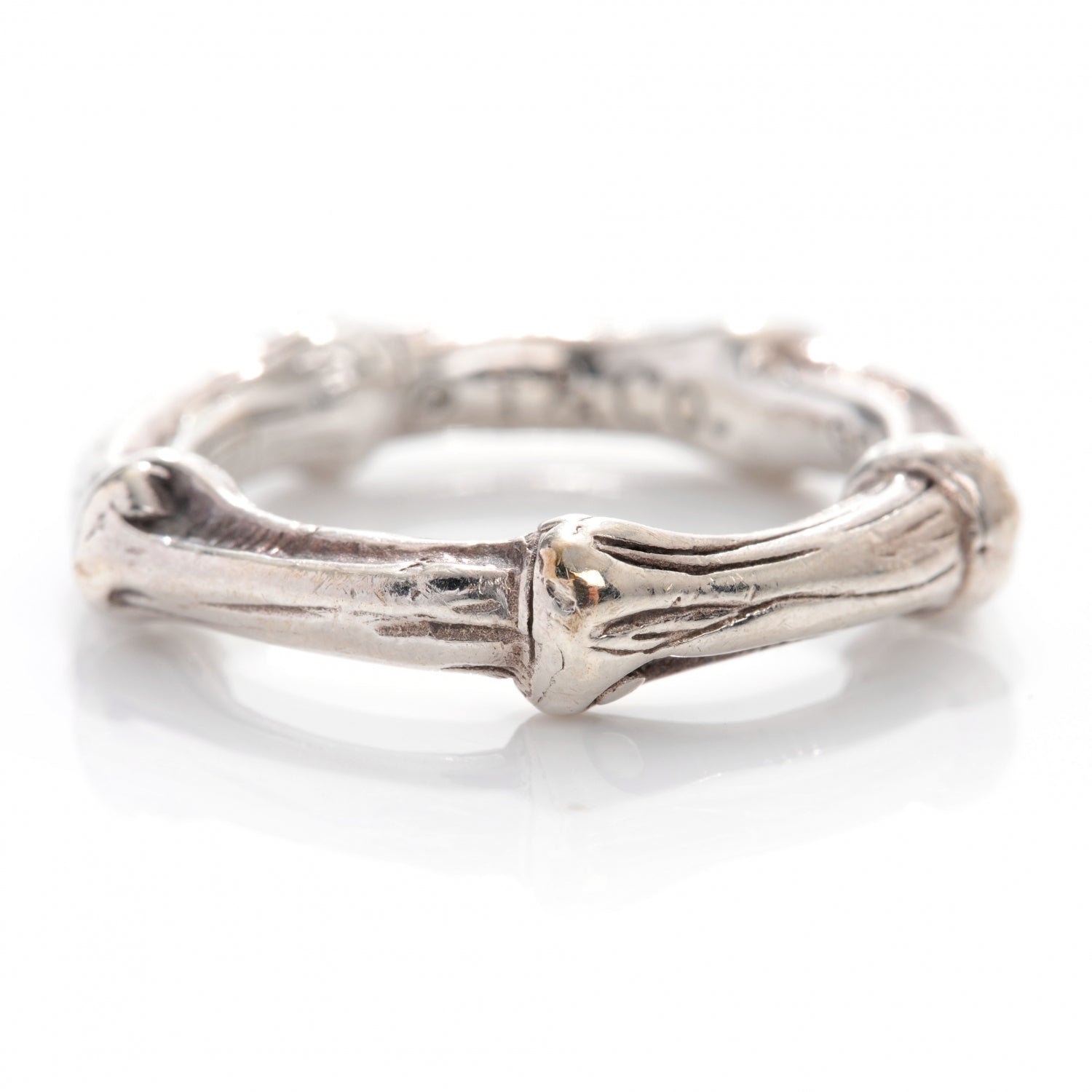 Tiffany Sterling Silver Bamboo Ring 5 1 of 5