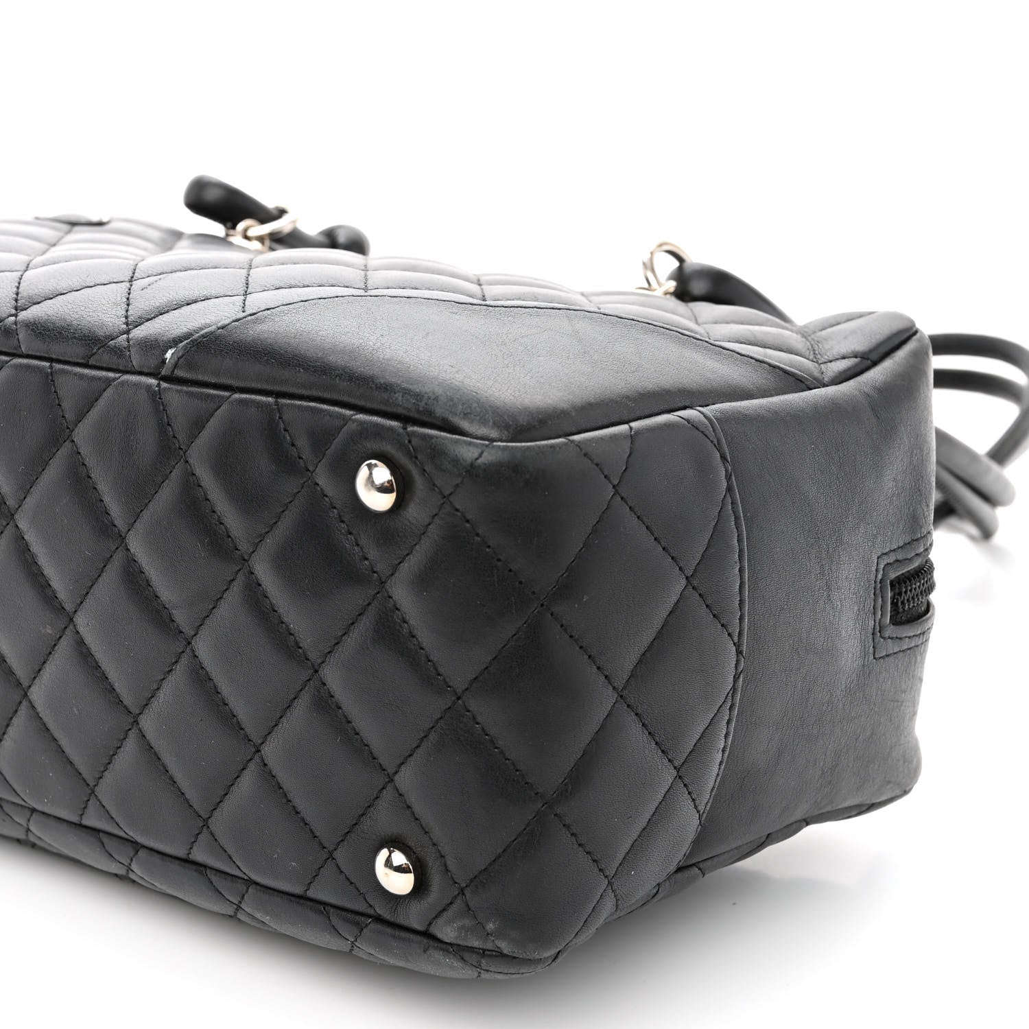 Chanel Calfskin Quilted Large Cambon Bowler Black 10 of 13