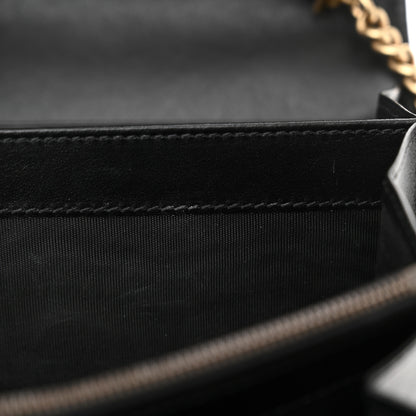 Gucci Calfskin Matelasse GG Marmont Chain Wallet Black 11 of 16