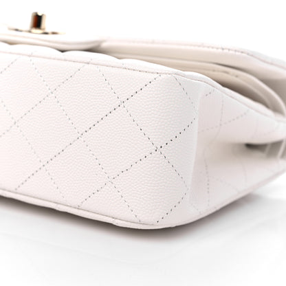 Chanel Caviar Quilted Small Double Flap White 9 of 10