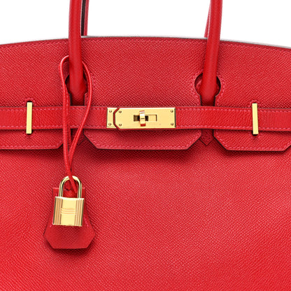 Hermes Epsom BIRKIN 30 Rouge Casaque 8 of 10