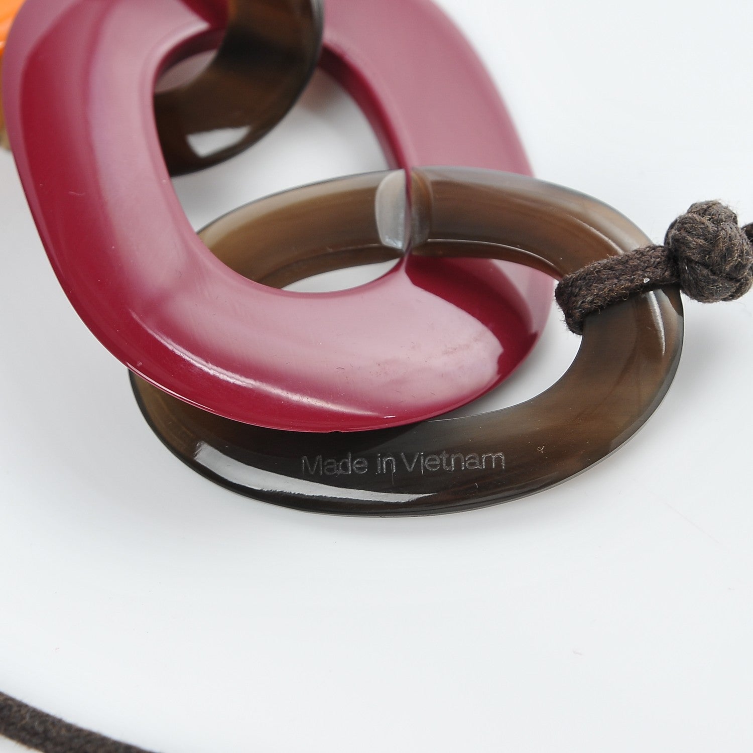 Hermes Lacquered Wood Buffalo Horn Karamba Necklace 5 of 5