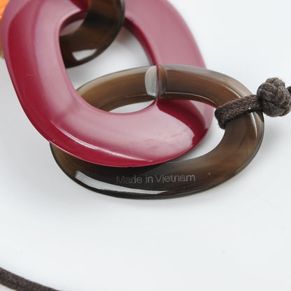Hermes Lacquered Wood Buffalo Horn Karamba Necklace 5 of 5
