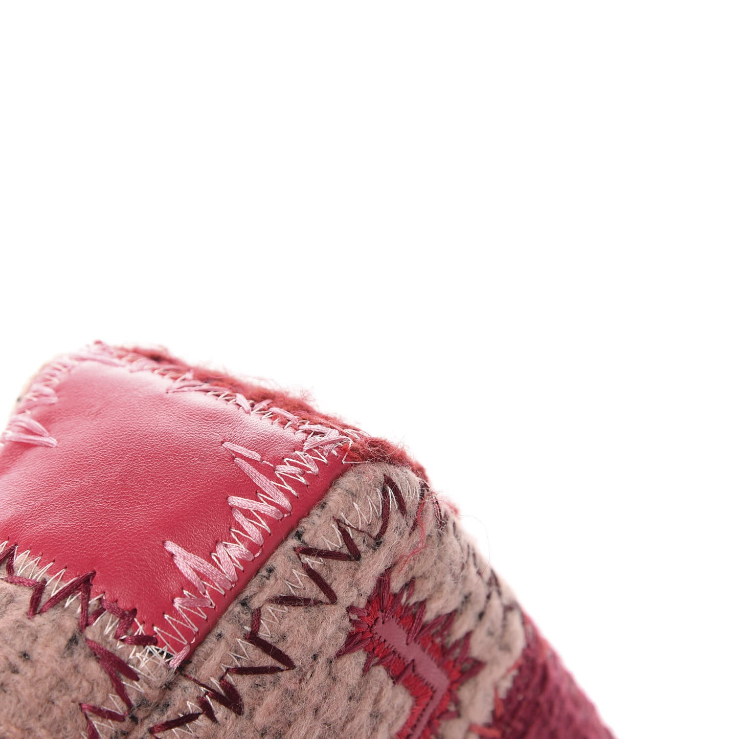 Tweed Patchwork Medium Single Flap Pink