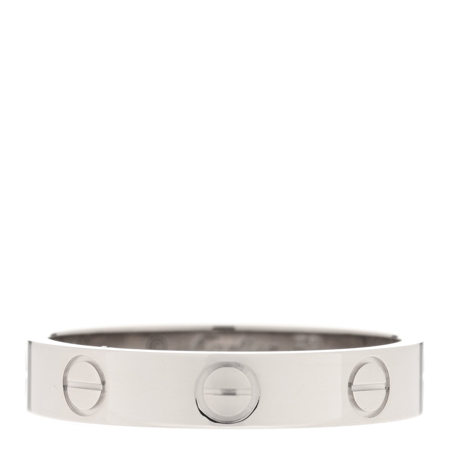 18K White Gold 3.5mm LOVE Wedding Band Ring 53 6.5
