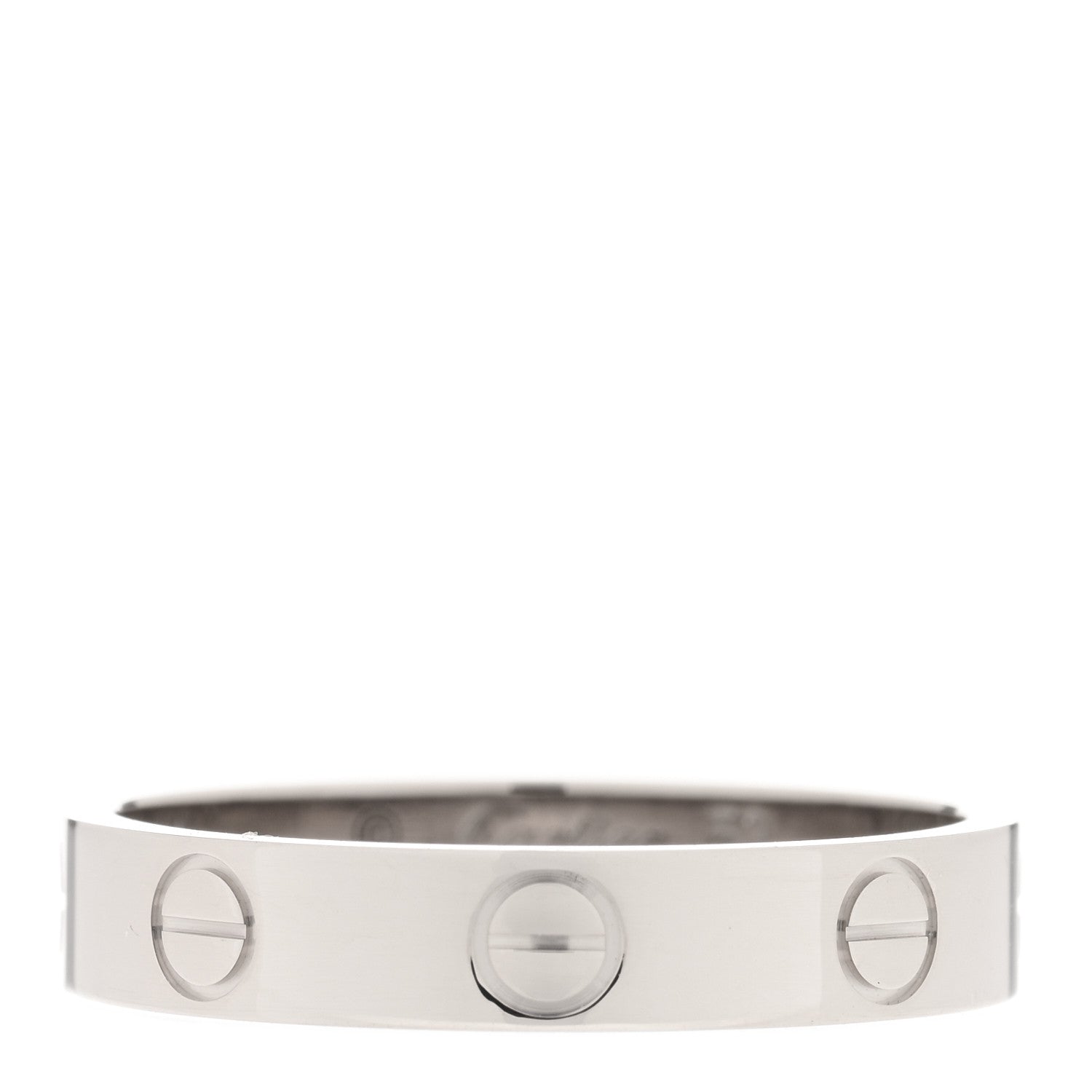 Cartier 18K White Gold 3.5mm LOVE Wedding Band Ring 53 6.5 1 of 5