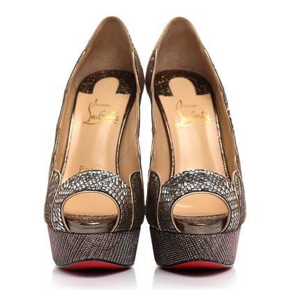 Christian Louboutin Glitter Specchio Torsatou 150 Pumps 36 Antic Silver 2 of 10