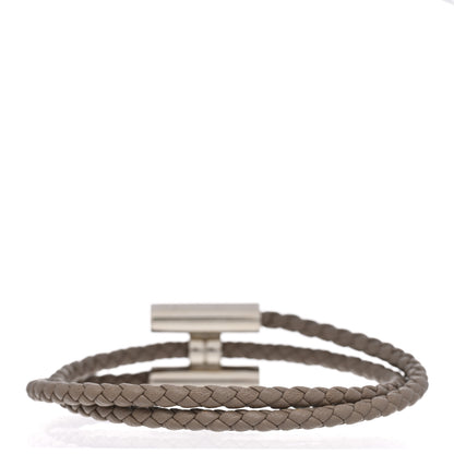 Hermes Swift Double Wrap Cord Tournis Tresse Bracelet Etoupe 3 of 5