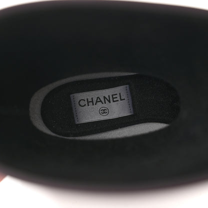 Chanel Caoutchouk CC High Boots 37 Dark Purple 7 of 8