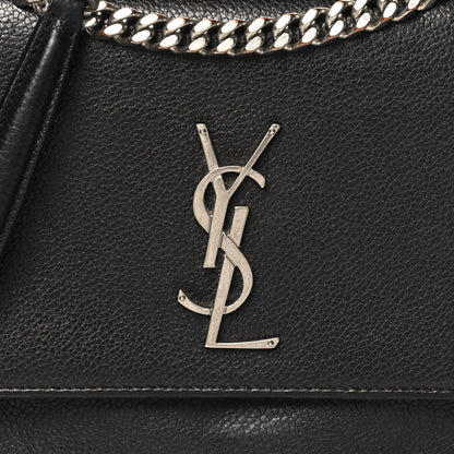 Saint Laurent Grained Calfskin Medium Monogram Sunset Black 8 of 13