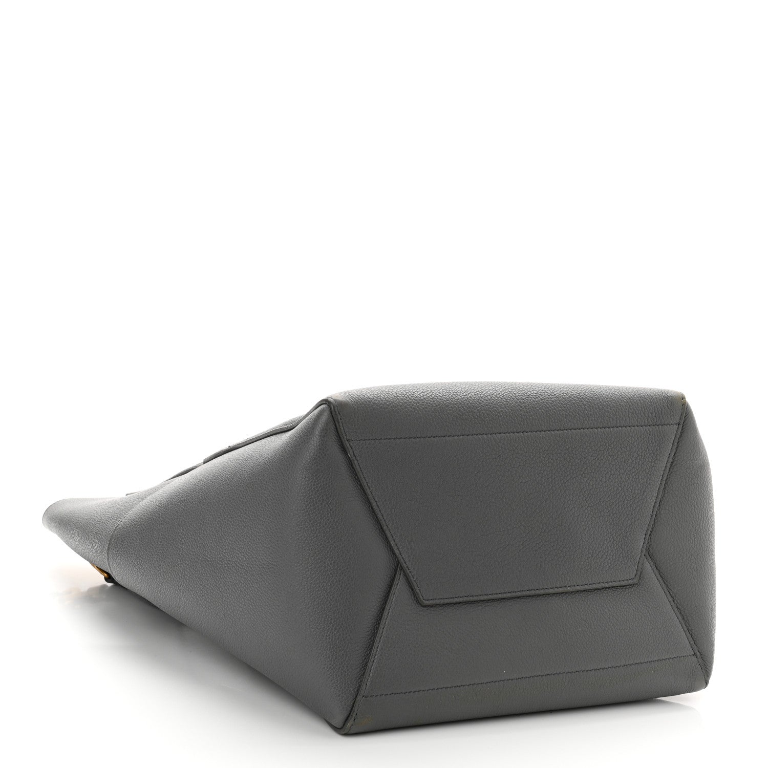 Celine Soft Grained Calfskin Sangle Bucket Bag Kohl 4 of 9