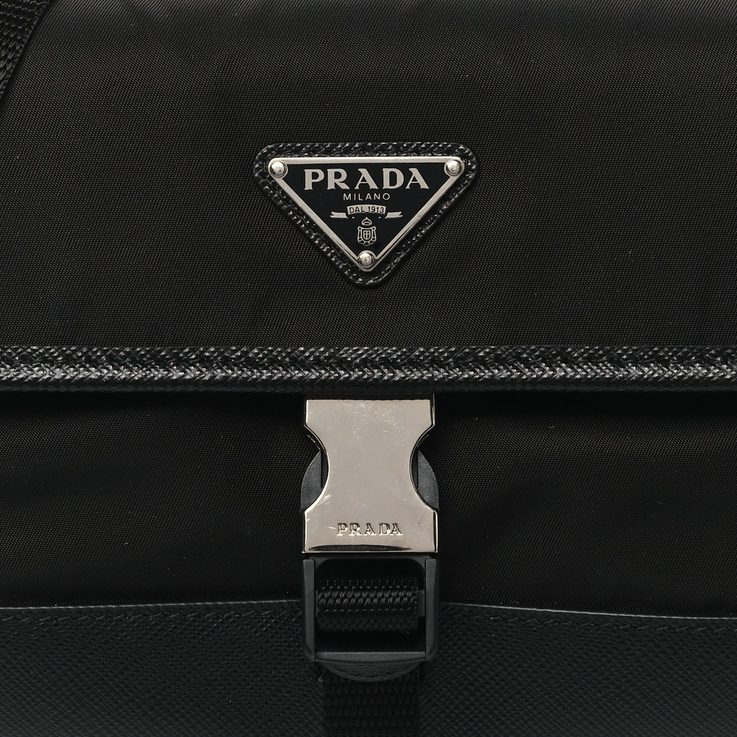 Re-Nylon Saffiano Smartphone Case Crossbody Black