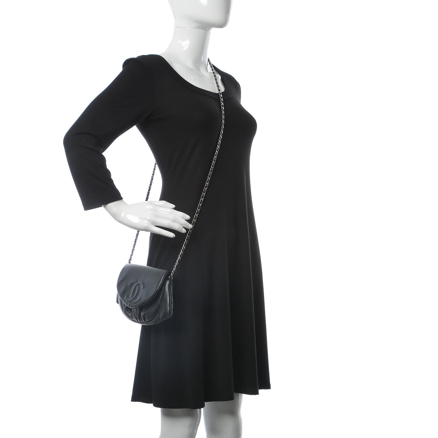 Caviar Half Moon Wallet On Chain WOC Black