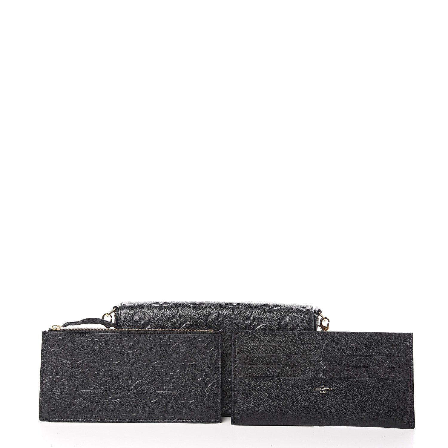 Louis Vuitton Empreinte Pochette Felicie Chain Wallet Black 10 of 11