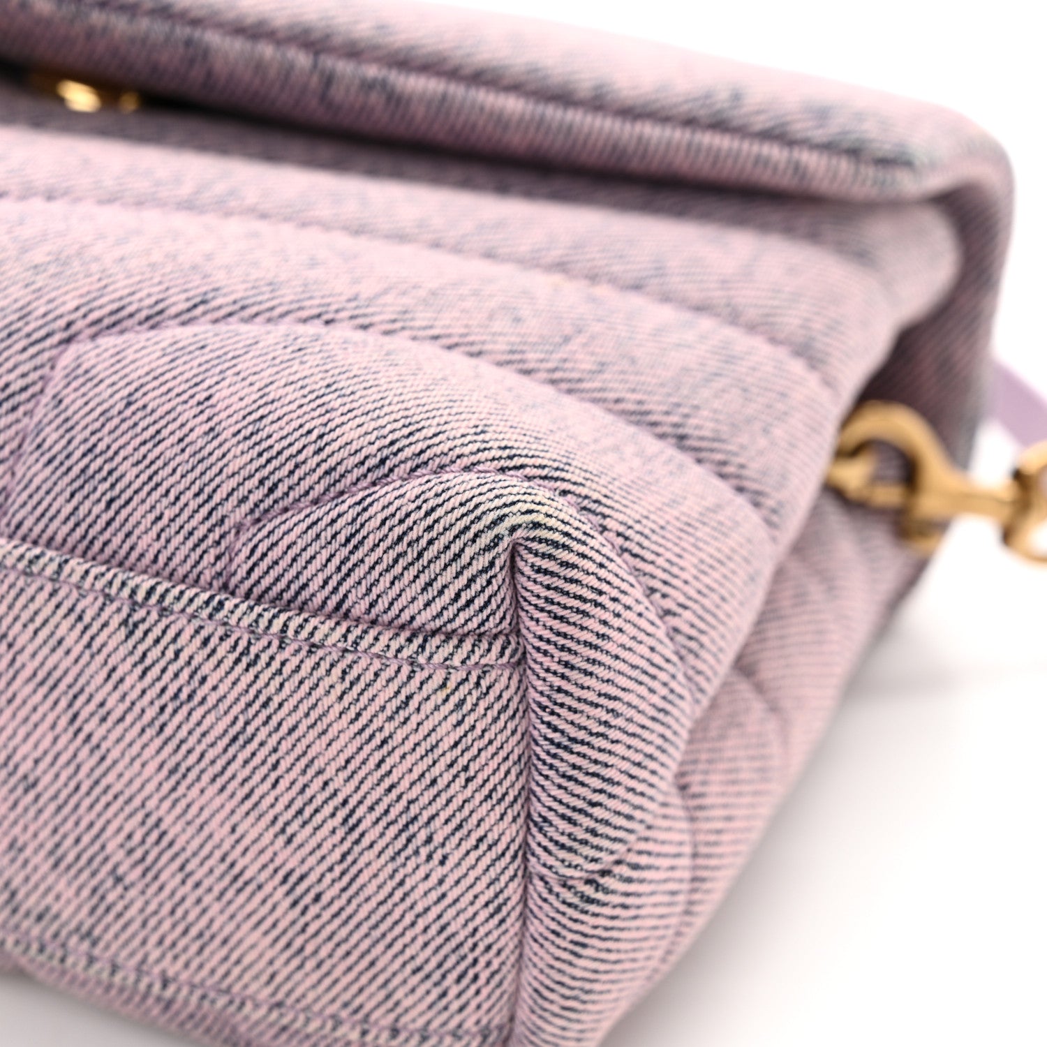 Saint Laurent Denim Y Quilted Monogram Toy Loulou Crossbody Bag Bleached Lilac 11 of 13
