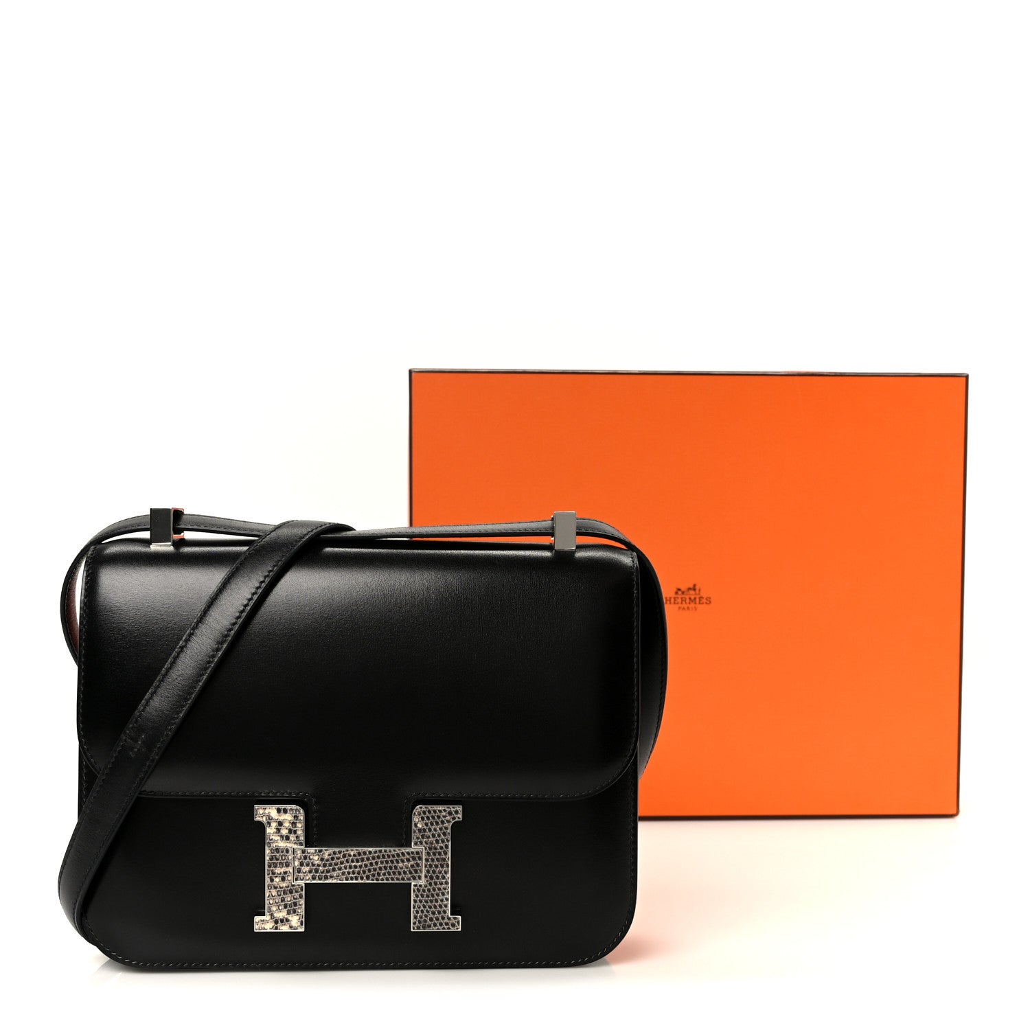Hermes Box Lizard Constance 1-24 Black Ombre 13 of 13