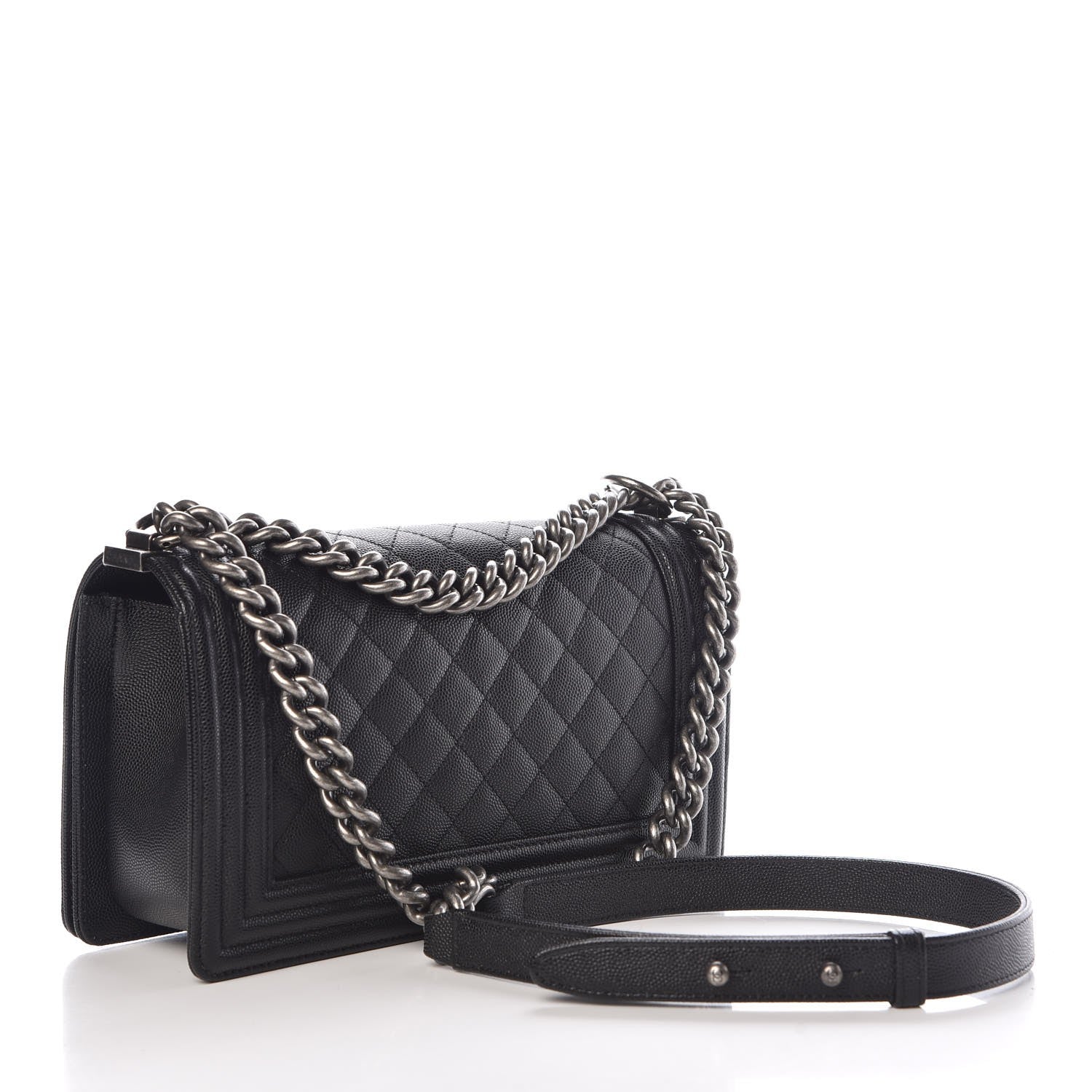 Chanel Caviar Quilted Medium Boy Flap Black 3 of 8
