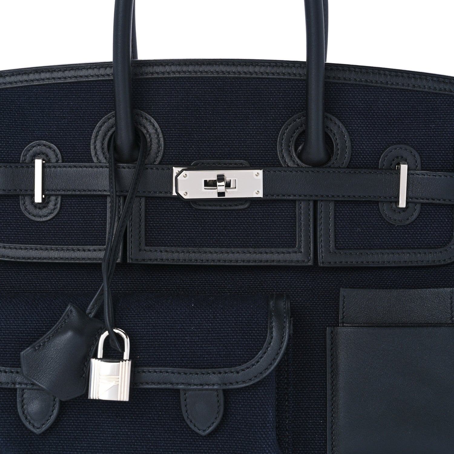 Hermes Goeland Toile Swift Cargo Birkin 35 Bleu Marine 8 of 11