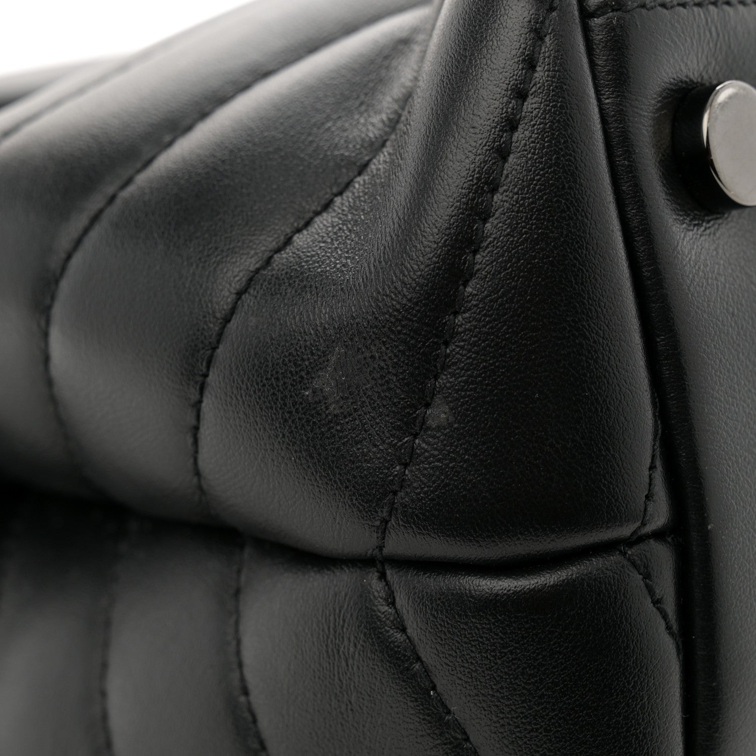 Saint Laurent Calfskin Y Quilted Monogram Monochrome Large Loulou Chain Satchel Black 11 of 13