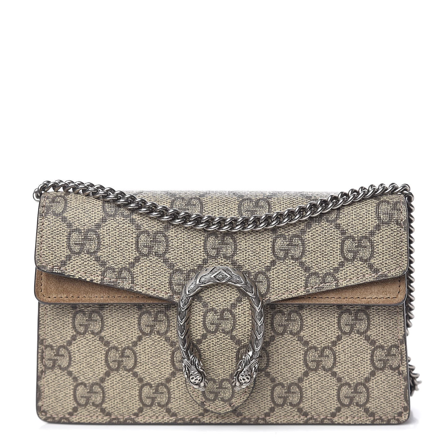 GG Supreme Monogram Super Mini Dionysus Shoulder Bag Taupe