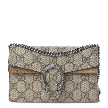 Gucci GG Supreme Monogram Super Mini Dionysus Shoulder Bag Taupe 1 of 11