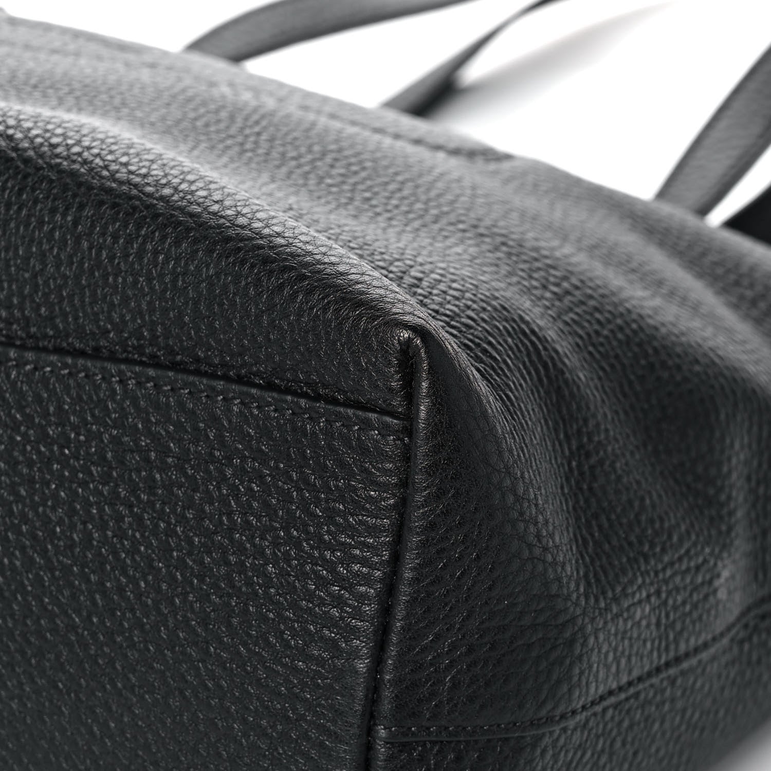 Prada Vitello Daino Embossed Logo Tote Black 9 of 12