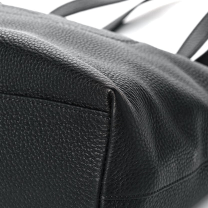 Prada Vitello Daino Embossed Logo Tote Black 9 of 12